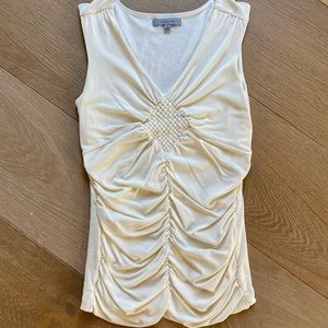 White Silk Blend Top